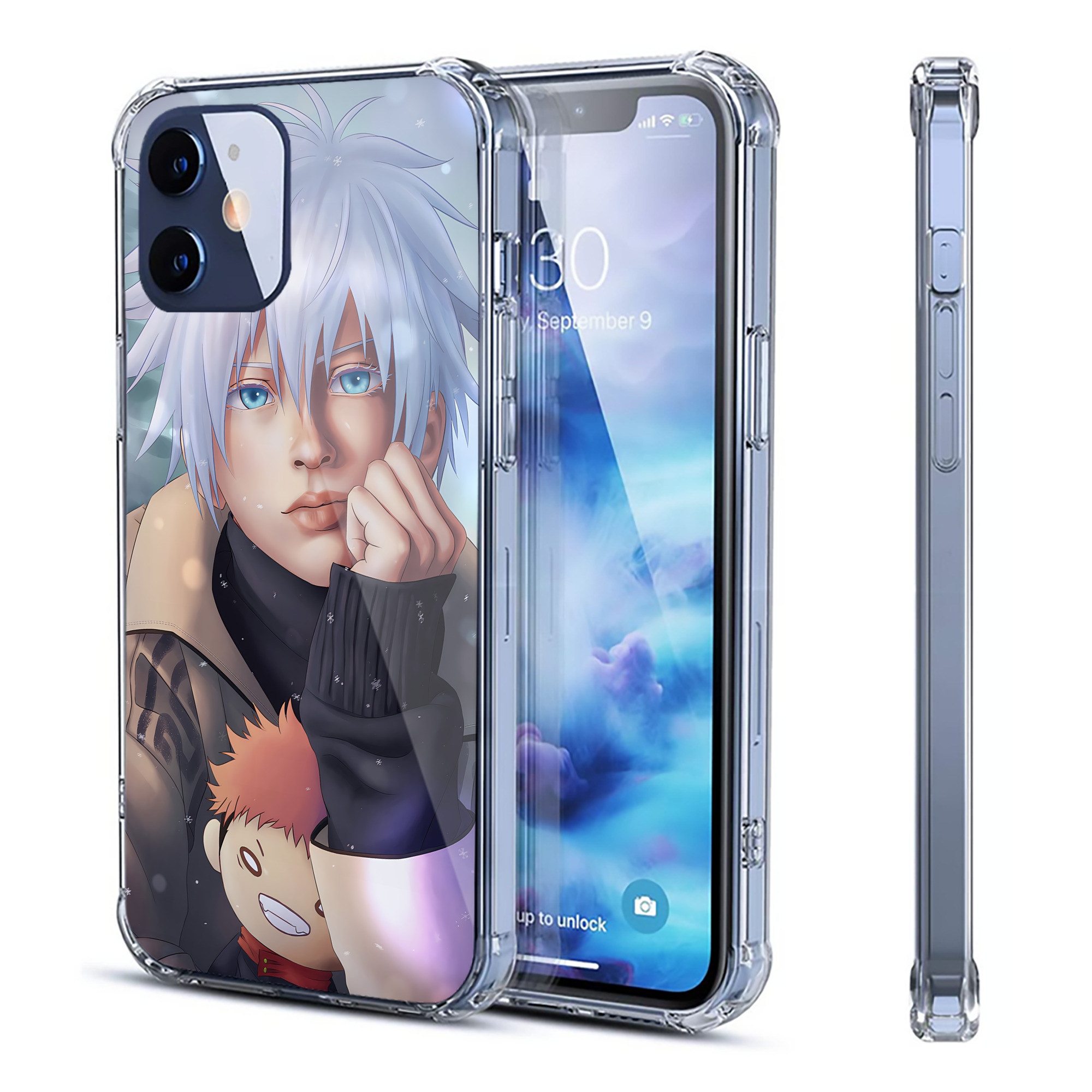 （画像用） 呪術廻戦 Jujutsu Kaisen 【iPhone 12シリーズ対応】透明スマホケース（クリアソフトケース）